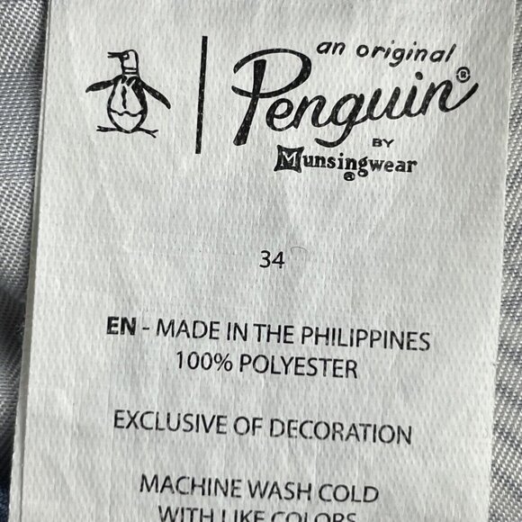 Penguin‎ by Munsingwear Hybrid Blue White Striped 6" Inseam Board Shorts Size 34 - Picture 6 of 6